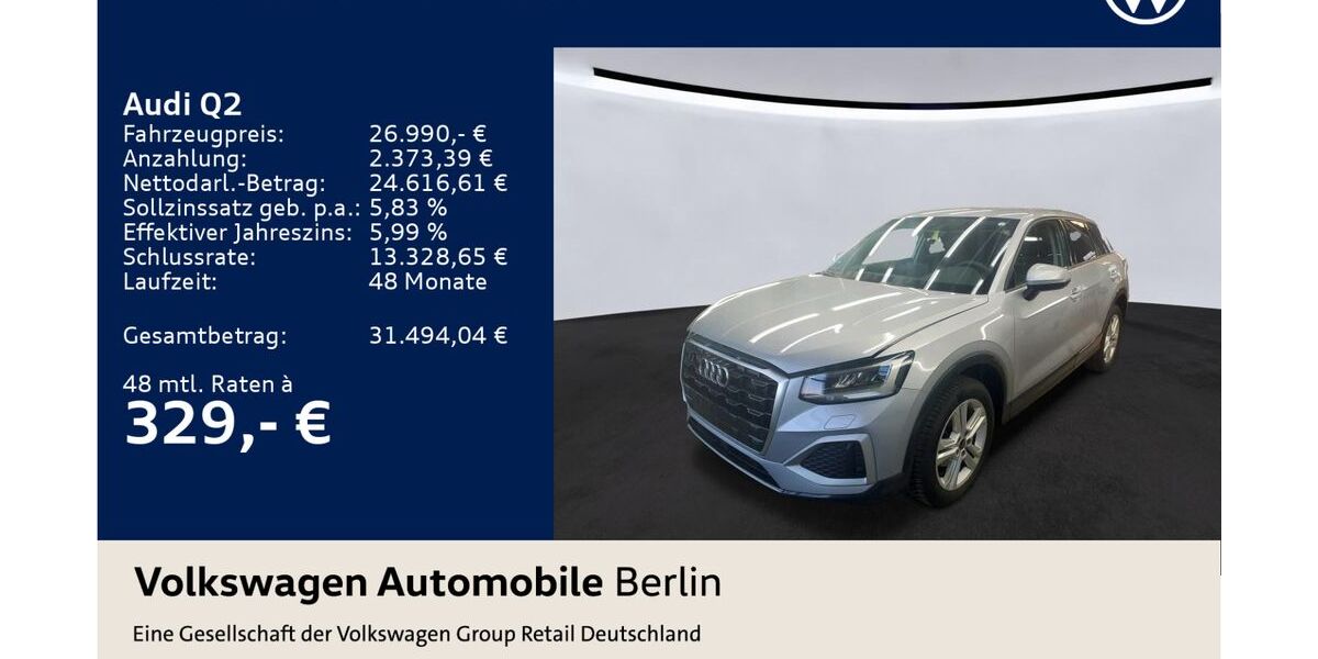 Audi Q2 31.333 km 26.990 &euro; Berlin 10587