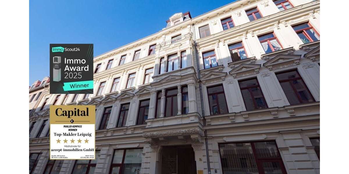 Etagenwohnung Leipzig Mitte - 4 Zimmer, 111 m&sup2;, 398.000&euro; | Angebot:26794449