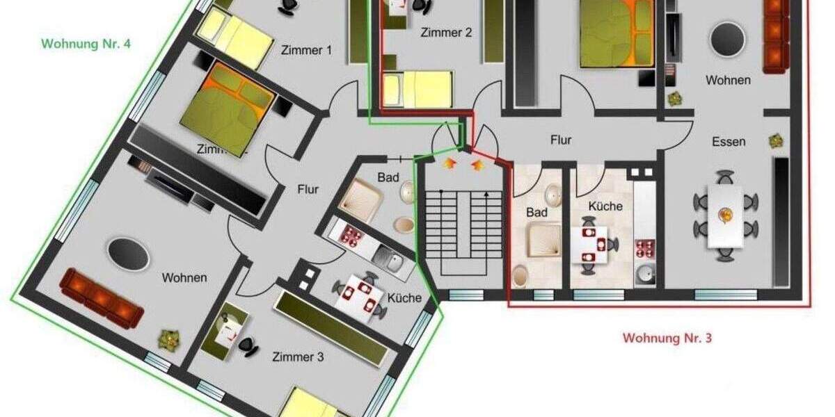 Etagenwohnung Brunsbüttel Brunsbüttel-Nord - 4 Zimmer, 90 m&sup2;, 810&euro; | Angebot:25896527