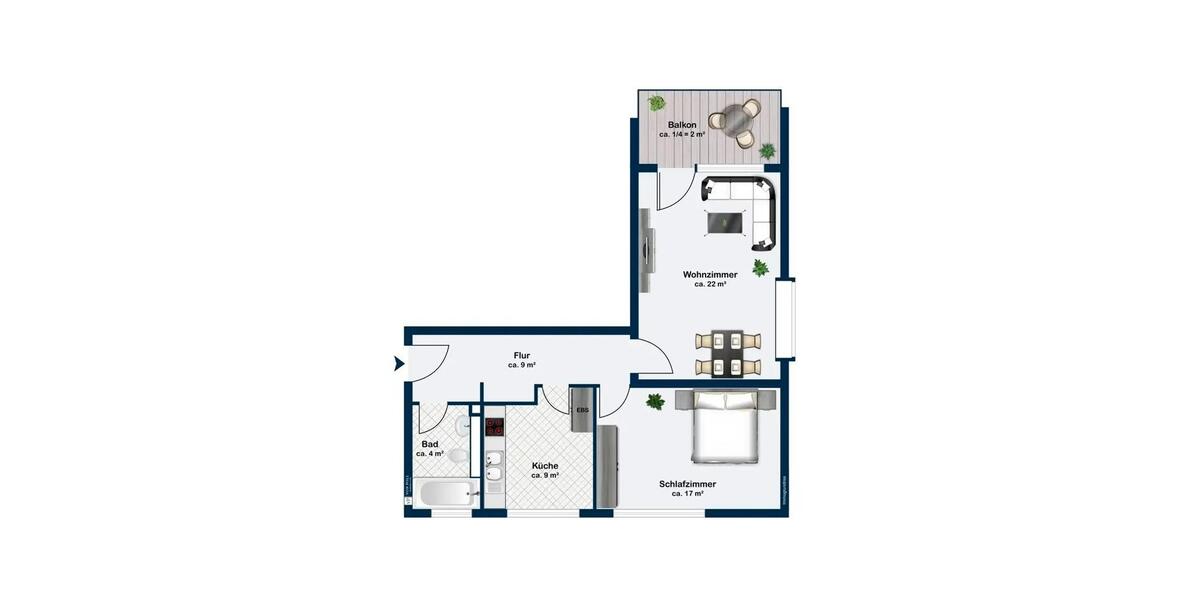 Erdgeschoßwohnung Wolfratshausen - 2 Zimmer, 65 m&sup2;, 299.000&euro; | Angebot:26771517