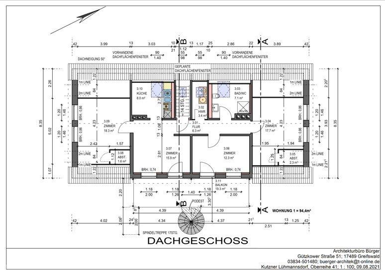 Dachgeschoßwohnung Karlsburg - 4 Zimmer, 94 m&sup2;, 1.100&euro; | Angebot:26638593
