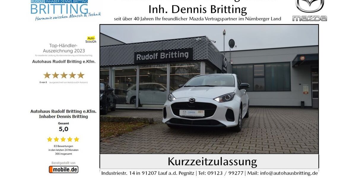 Mazda 2 Hybrid 5.000 km 23.990 € Lauf 91207
