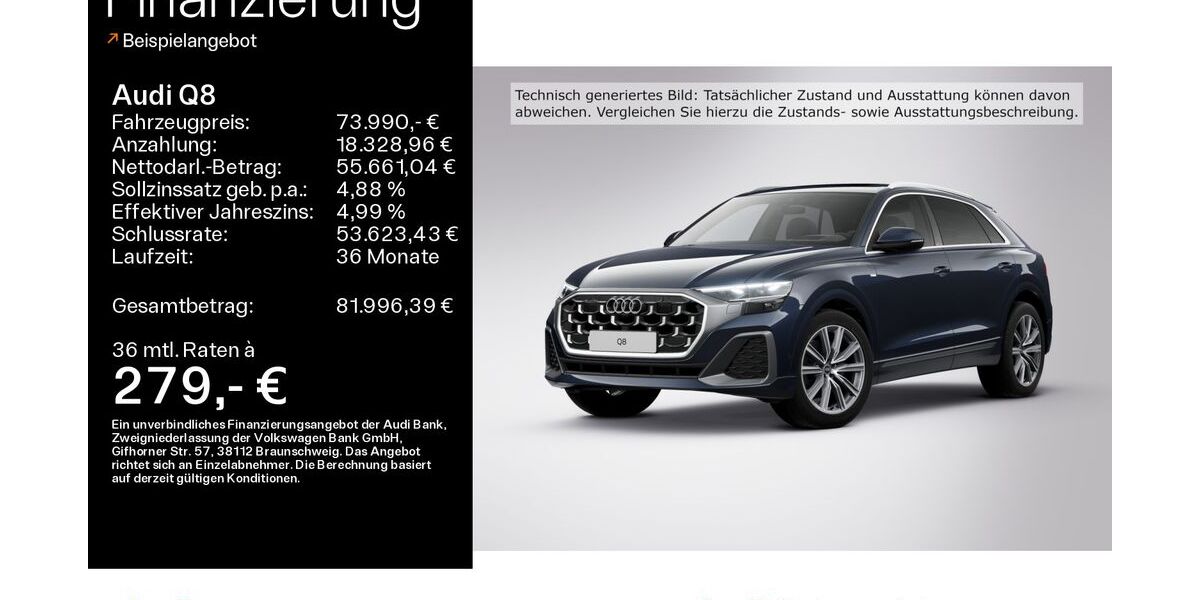 Audi Q8 28.572 km 73.990 € Hofheim 65719