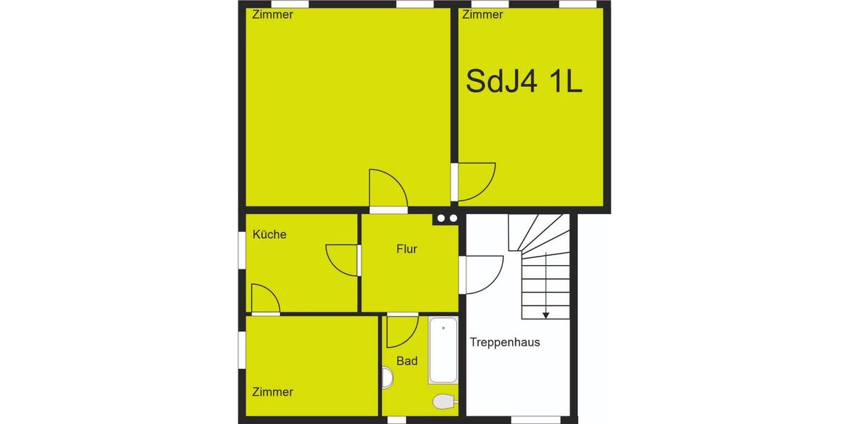 Etagenwohnung Kemberg - 3 Zimmer, 80 m&sup2;, 430&euro; | Angebot:25570872