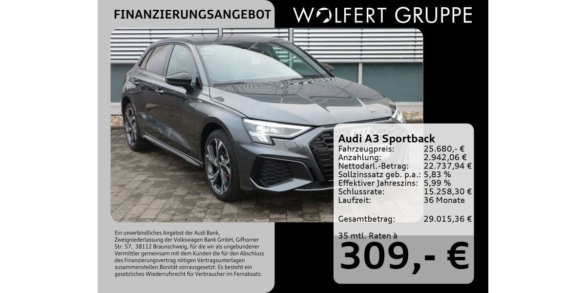 Audi A3 62.439 km 25.680 &euro; Buergstadt 63927