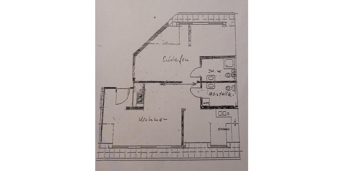 Dachgeschoßwohnung Erfurt Johannesvorstadt - 2 Zimmer, 53 m&sup2;, 504&euro; | Angebot:26444478