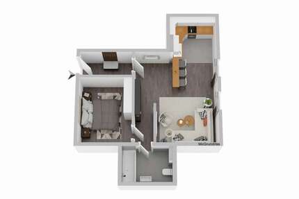 Wohnung Ludwigshafen am Rhein Parkinsel - 2 Zimmer, 58 m&sup2;, 99.900&euro; | Angebot:27116148