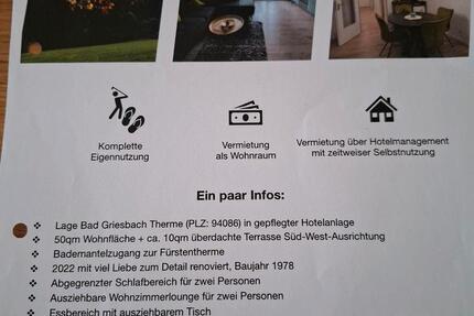 Wohnung Bad Griesbach im Rottal - 1.5 Zimmer, 50 m&sup2;, 109.900&euro; | Angebot:27297025