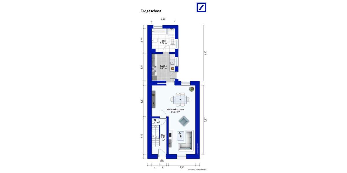 Reihenmittelhaus Herne Eickel - 4 Zimmer, 102 m&sup2;, 319.000&euro; | Angebot:25687094