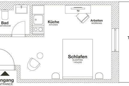 Wohnen auf Zeit in Wolfsburg 1.290 € 1 zimmer