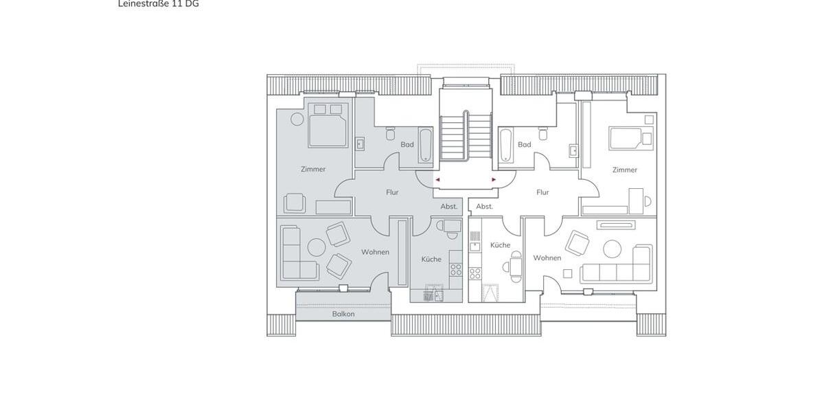 Dachgeschoßwohnung Oyten - 2 Zimmer, 60 m&sup2;, 550&euro; | Angebot:25416229