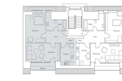 Wohnung Oyten - 2 Zimmer, 60 m&sup2;, 550&euro; | Angebot:25416229