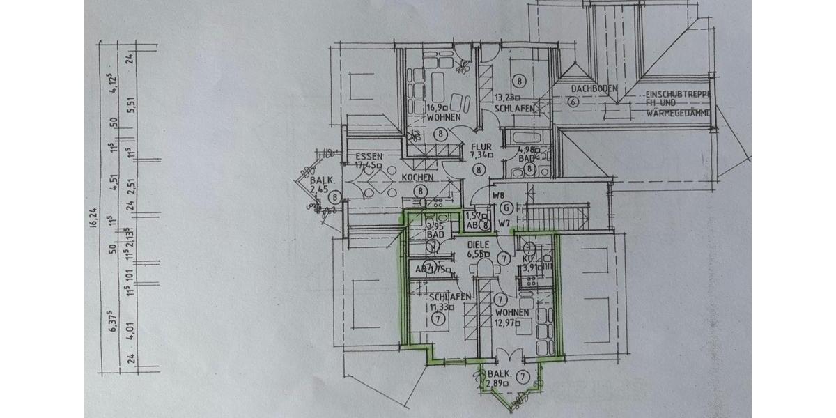Dachgeschoßwohnung Gunzenhausen - 2 Zimmer, 42 m&sup2;, 149.000&euro; | Angebot:26963640