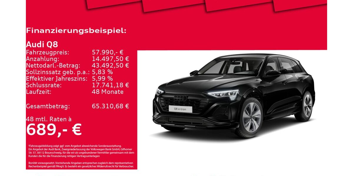 Audi Q8 e-tron 29.210 km 56.950 &euro; Hannover 30179