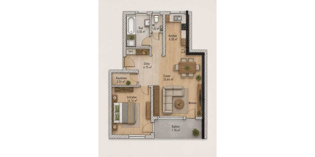 Senioren willkommen - Neuwertige u. barrierefreie 2 Zimmer EG Wohnung in Brettach! - Erdgeschoßwohnung Langenbrettach | Angebot:26822647