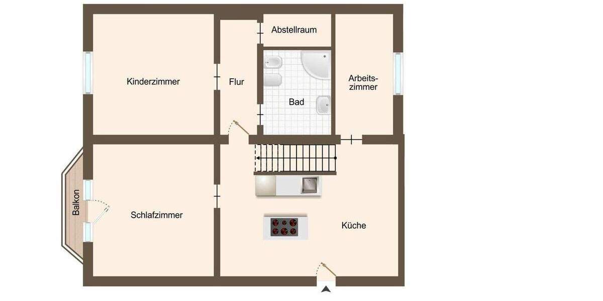 Etagenwohnung Mönchengladbach Stadtmitte - 4 Zimmer, 138 m&sup2;, 425.000&euro; | Angebot:24843097