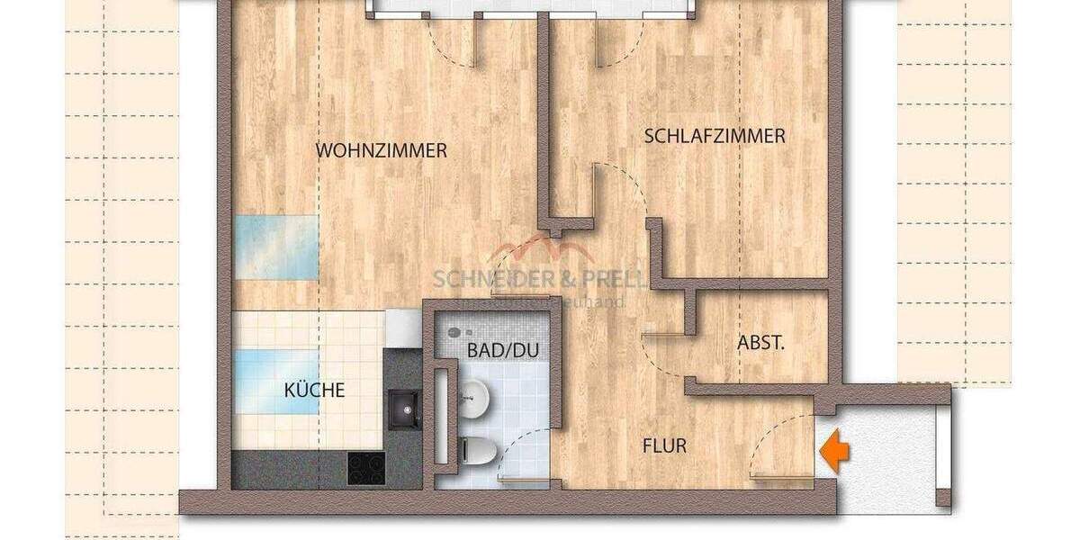 Etagenwohnung Wolfratshausen - 2 Zimmer, 57 m&sup2;, 980&euro; | Angebot:24904463