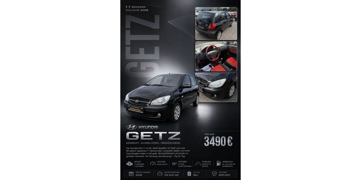 Hyundai Getz 124.000 km 3.490 &euro; Schifferstadt 67105