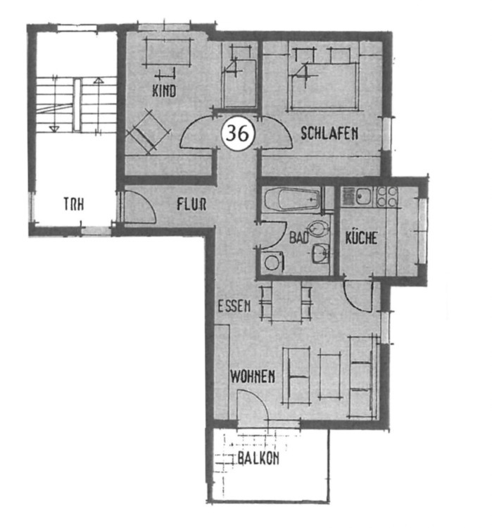 3,5 Zimmerwohnung mit 2 Stellplätzen in Unterheinriet zimmer