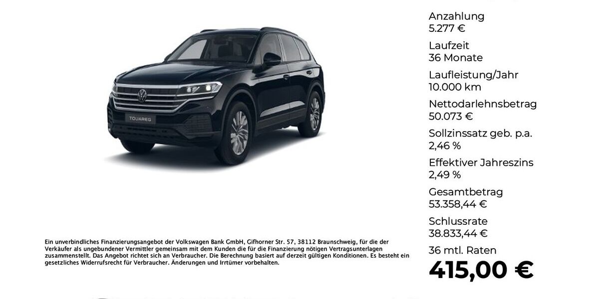VW Touareg 25.322 km 54.440 &euro; Ibbenbüren 49477