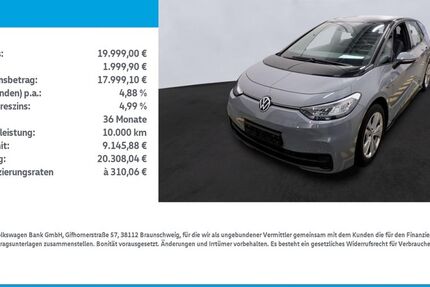 VW ID.3 66.926 km 19.999 &euro; Leinefelde-Worbis/DE 37327
