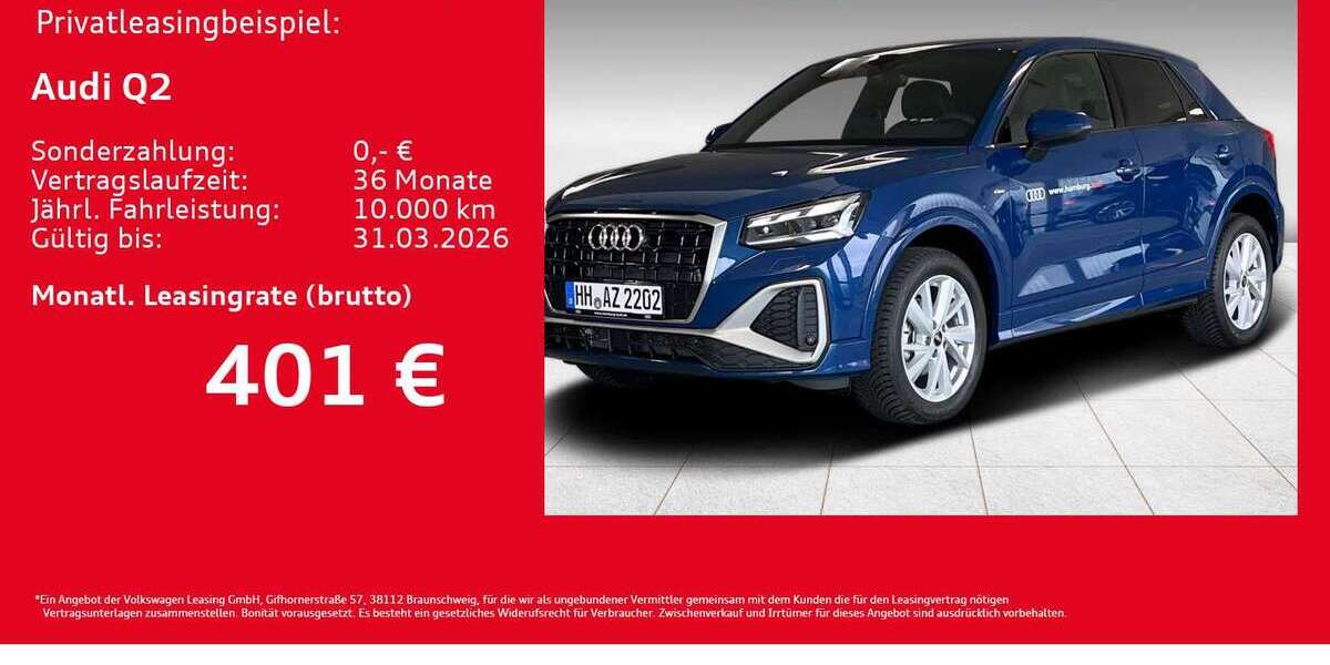 Audi Q2 4.640 km 34.771 &euro; Hamburg 22419