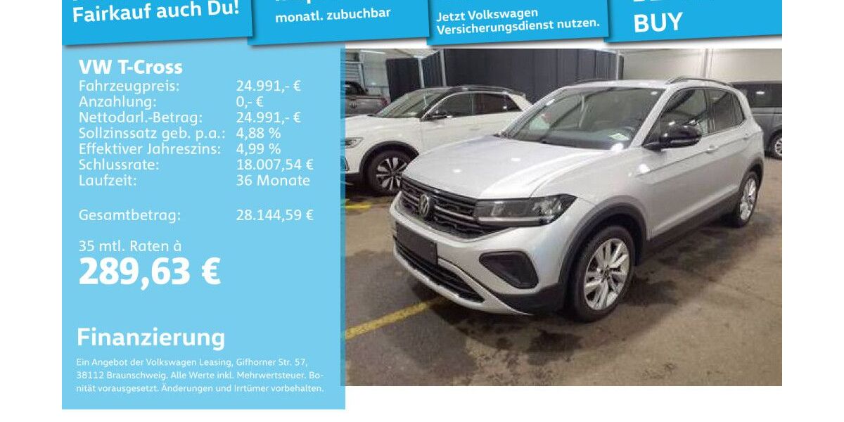 VW T-Cross 24.805 km 24.991 &euro; Mannheim 68309