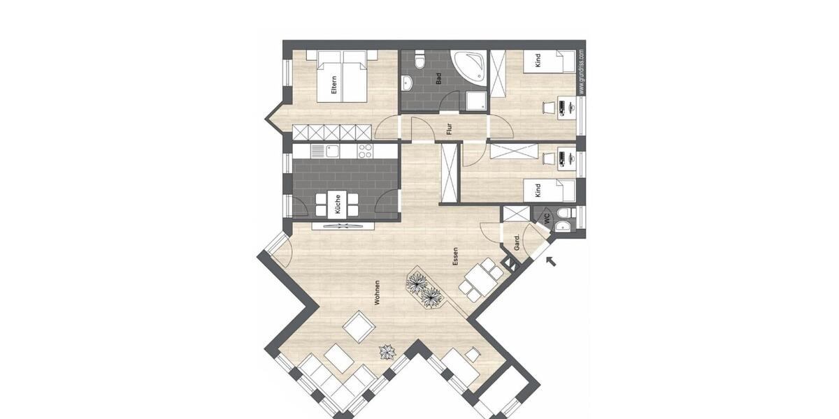 Dachgeschoßwohnung Haren (Ems) - 4 Zimmer, 120 m&sup2;, 239.000&euro; | Angebot:26846475