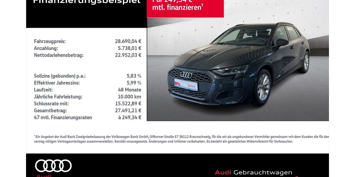 Audi A3 31.122 km 28.690 &euro; Rostock 18059