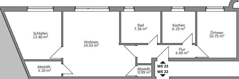 Etagenwohnung Dessau-Roßlau Dessau - 3 Zimmer, 68 m&sup2;, 145.000&euro; | Angebot:27234727