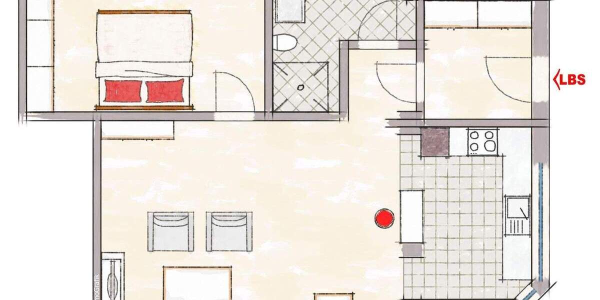 Etagenwohnung Perkam Radldorf - 2 Zimmer, 85 m&sup2;, 227.000&euro; | Angebot:25768109