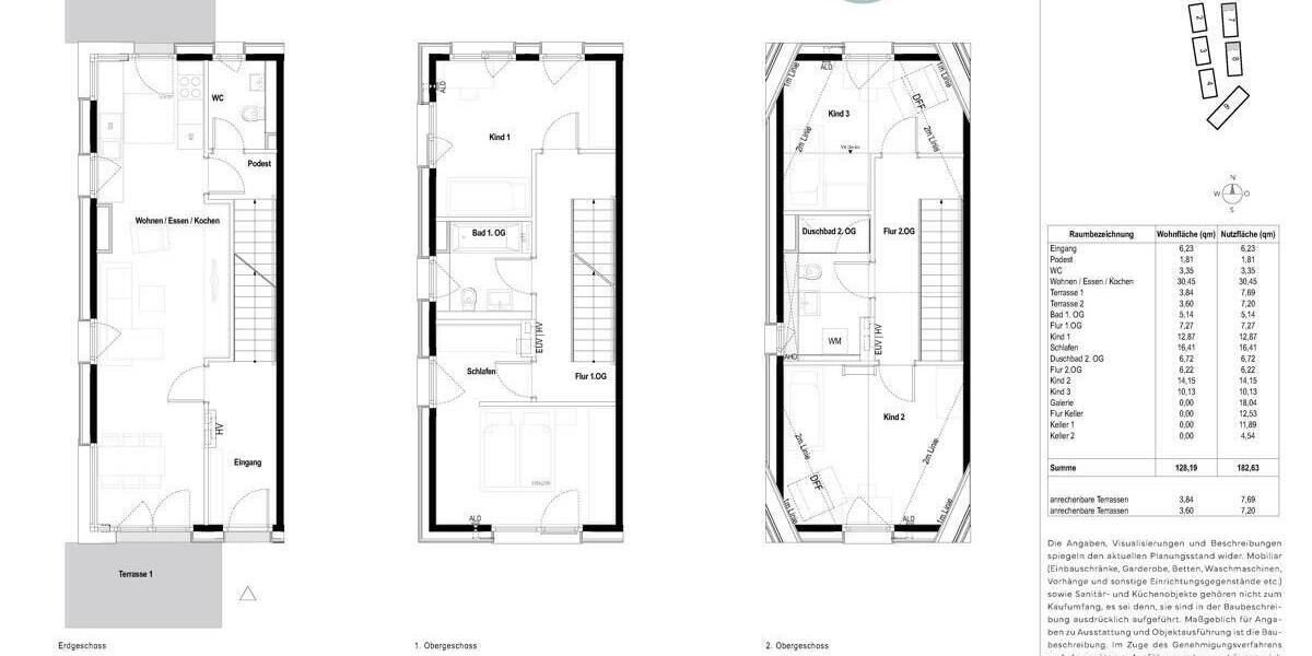 Reihenendhaus München Moosach - 4 Zimmer, 128 m&sup2;, 1.389.900&euro; | Angebot:26105712