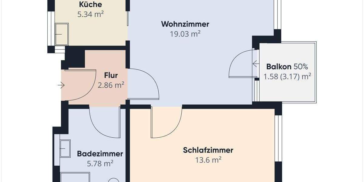 Etagenwohnung Wiesenfelden - 2 Zimmer, 48 m&sup2;, 105.000&euro; | Angebot:25704903