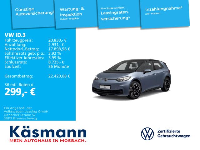VW ID.3 30.184 km 20.830 € Mosbach 74821