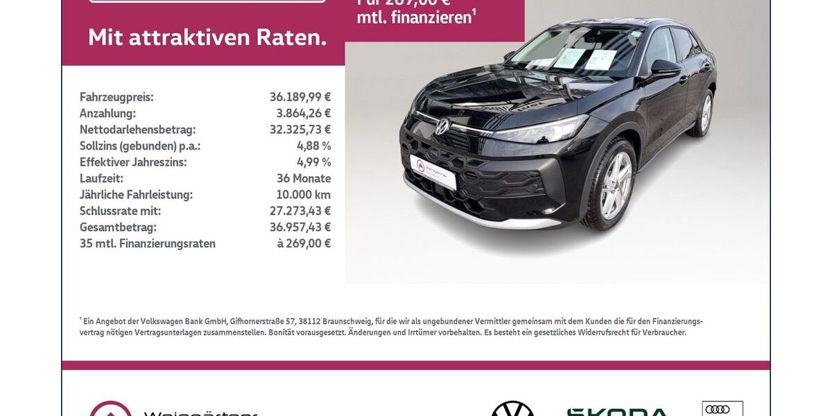 VW T-Roc 2.100 km 36.190 &euro; Miesbach 83714