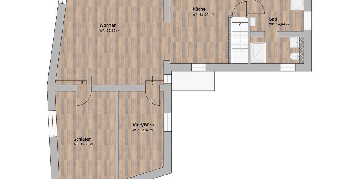 Etagenwohnung Gröditz - 3 Zimmer, 100 m&sup2;, 650&euro; | Angebot:26335100