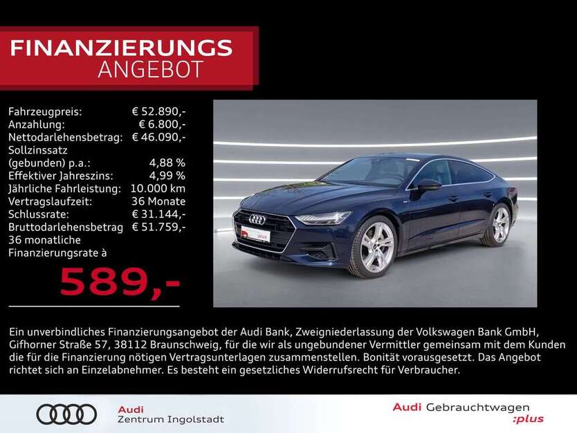 Audi A7 59.324 km 52.890 € Ingolstadt 85057