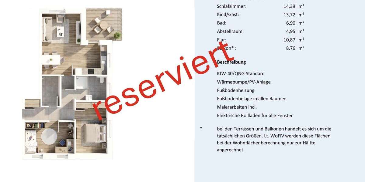 Etagenwohnung Wurster Nordseeküste - 3 Zimmer, 87 m&sup2;, 293.000&euro; | Angebot:26986426