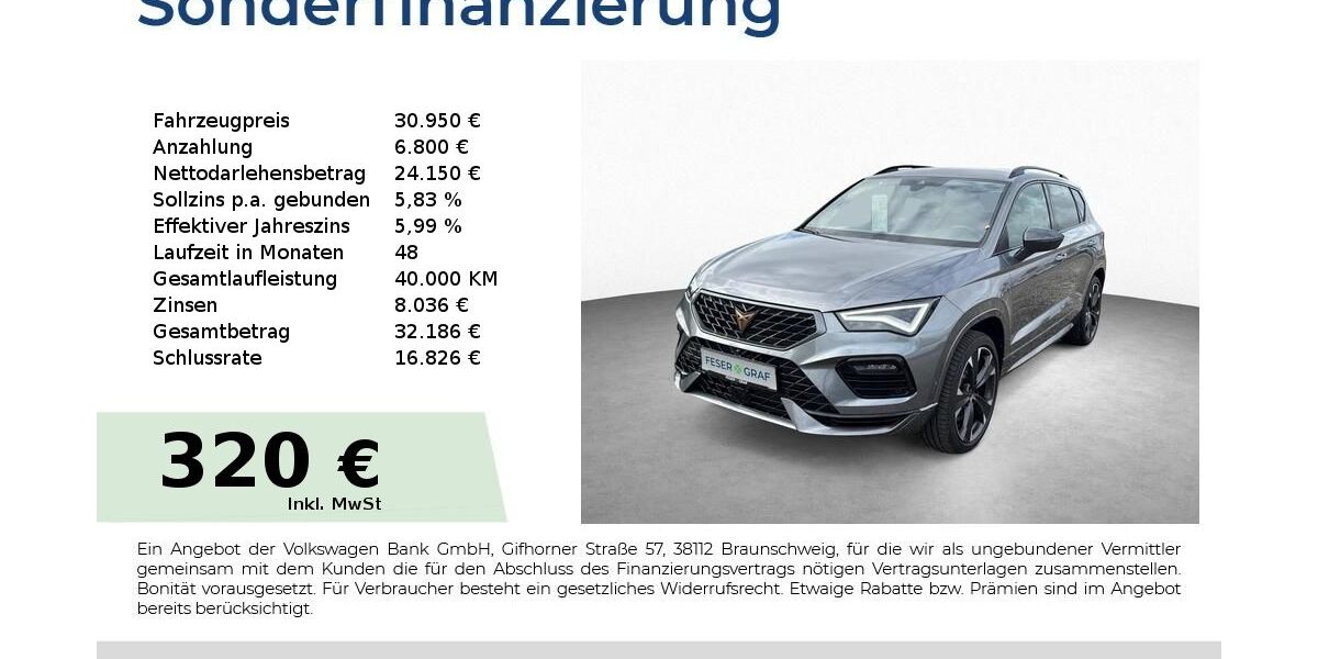 Cupra Ateca 13.700 km 30.950 &euro; Schwabach 91126