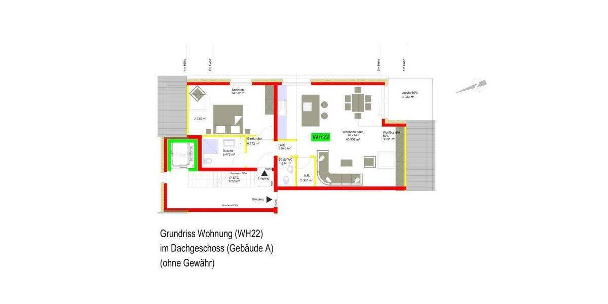 Etagenwohnung Konz Könen - 3 Zimmer, 66 m&sup2;, 261.360&euro; | Angebot:26815849