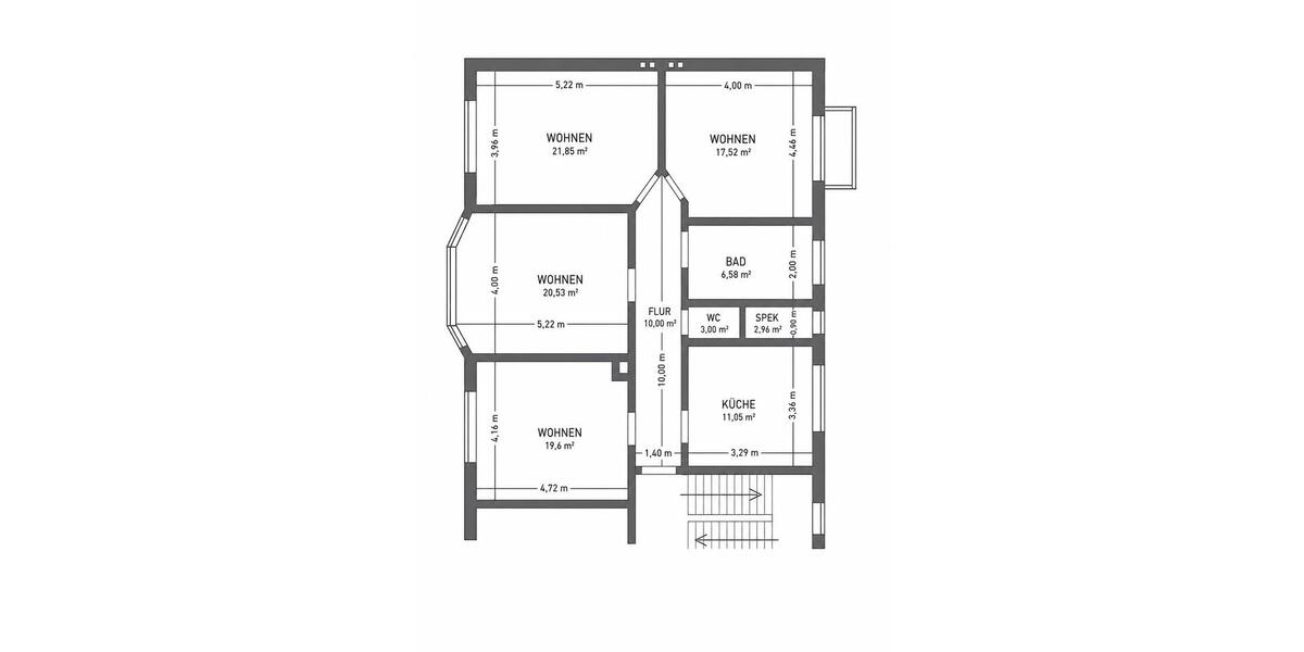Etagenwohnung Cuxhaven - 4 Zimmer, 110 m&sup2;, 1.050&euro; | Angebot:26623627