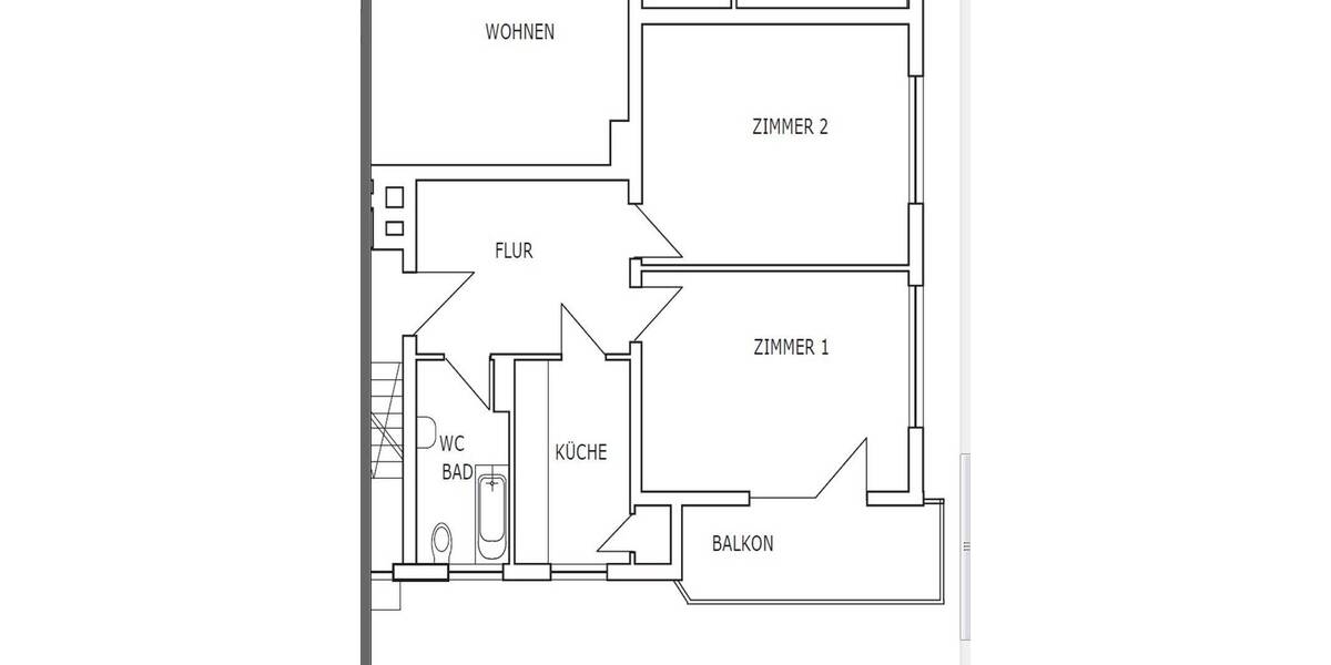 Etagenwohnung Frankfurt am Main Westend-Süd - 2 Zimmer, 69 m&sup2;, 1.400&euro; | Angebot:26833837