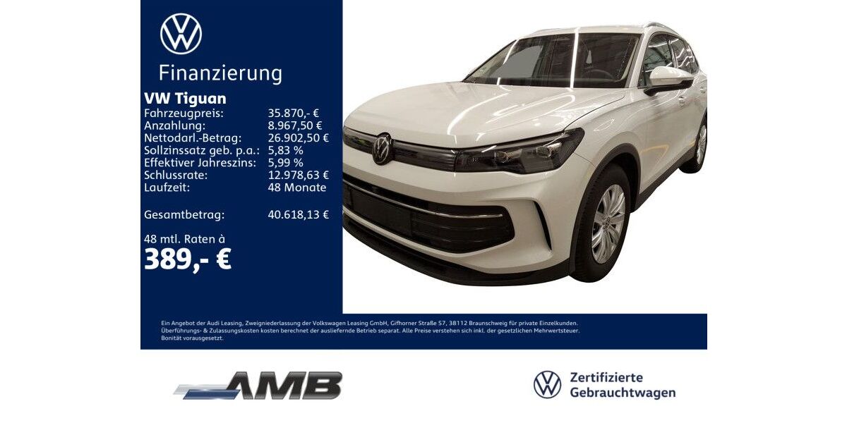 VW Tiguan 13.610 km 35.870 &euro; Borna 04552