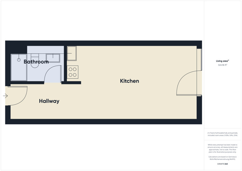 DIE ZimmerEI | Modern + zentral: möbliertes Apartment für Studierende & Auszubildende | Maxi Bude