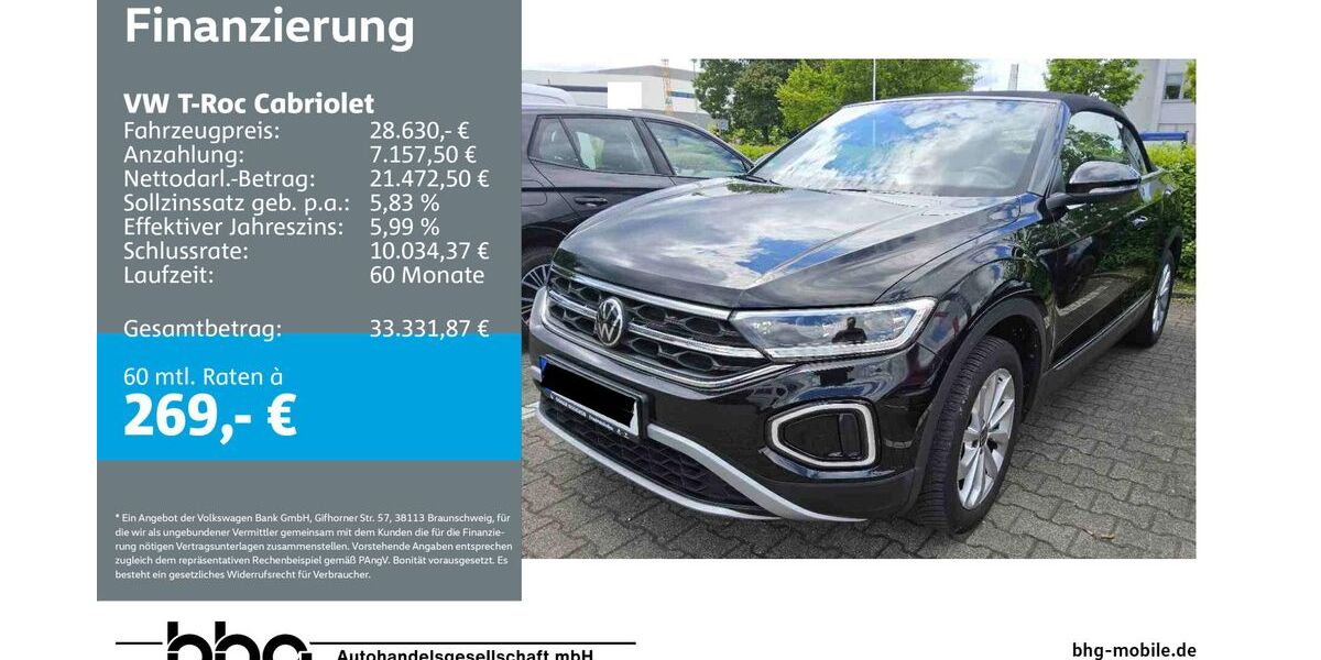 VW T-Roc 29.000 km 28.630 &euro; Durmersheim 76448