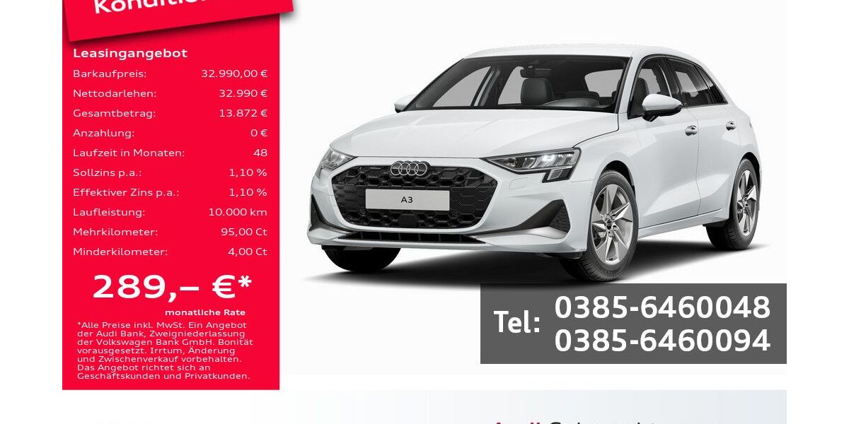 Audi A3 16.700 km 32.990 &euro; Schwerin 19061