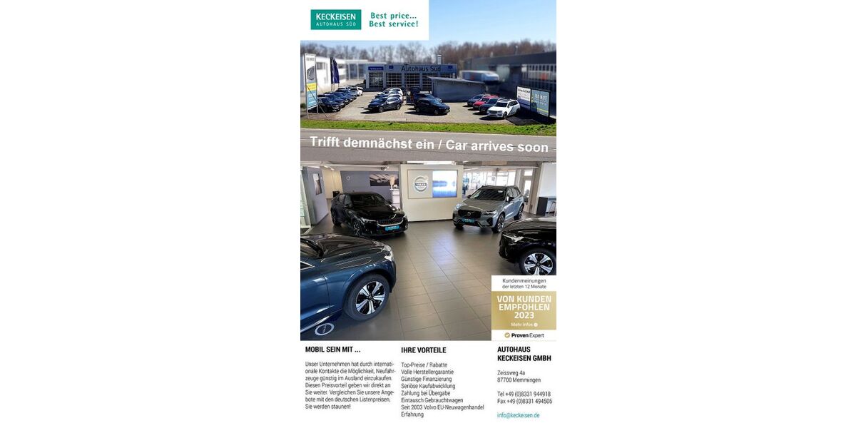 Volvo EX30 9.250 km 36.990 &euro; Memmingen 87700