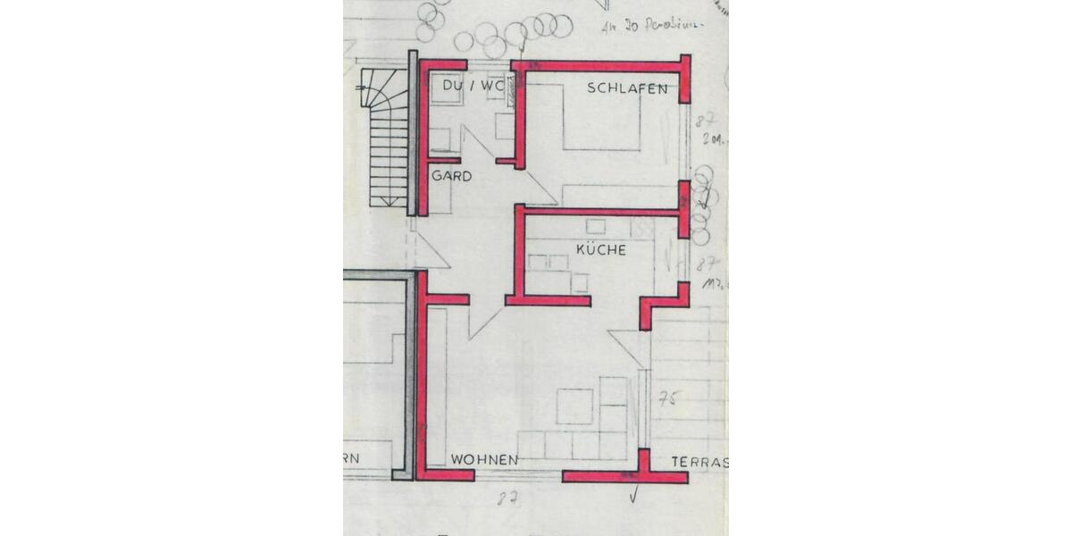 2 Zimmer EG Wohnung Terrasse ab 1.4. zu vermieten 2 zimmer