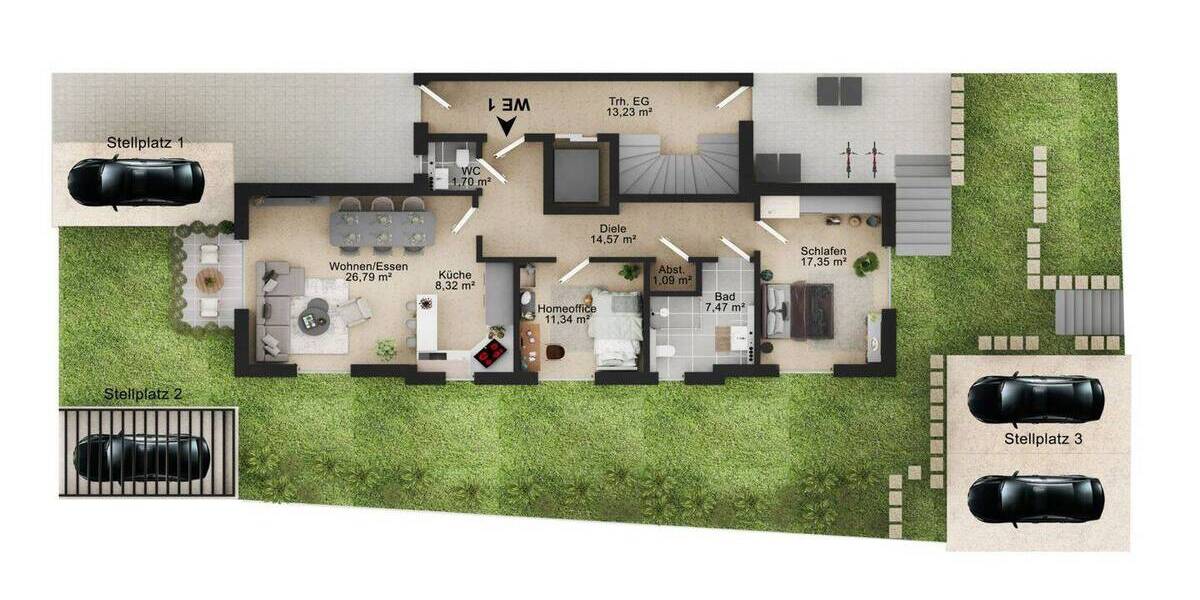 Etagenwohnung Bad Honnef - 3 Zimmer, 92 m&sup2;, 552.000&euro; | Angebot:26443529