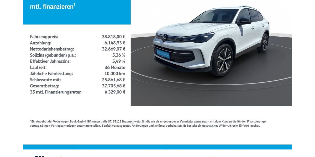 VW Tiguan 12.270 km 38.818 &euro; Leinefelde-Worbis/DE 37327